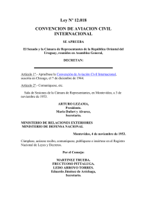 Ley Nº 12.018 CONVENCION DE AVIACION CIVIL INTERNACIONAL