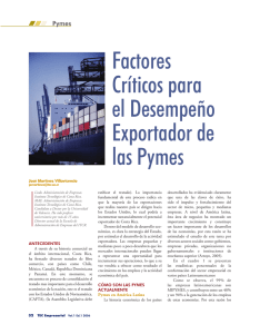 Factores Críticos para el Desempeño Exportador de las Pymes