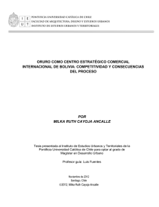 oruro como centro estratégico comercial internacional de bolivia