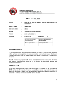 RESUMEN EJECUTIVO La Ley sobre Impuesto Territorial permite