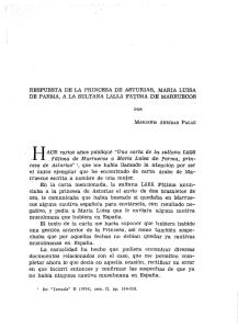 RESPUESTA DE LA PRINCESA DE ASTURIAS, MARIA LUISA DE