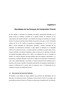 Capítulo 4 Resultados de los Ensayos de Compresión Triaxial