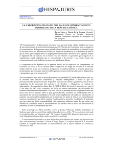 la valoración del daño por falta de consentimiento informado en la