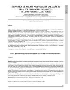 DISPOSICIóN DE BASURAS PRODUCIDAS EN LAS AULAS DE