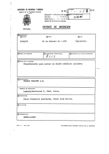 procedimiento para marcar un objeto metalico caliente.