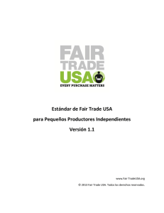 Estándar de Fair Trade USA para Pequeños Productores