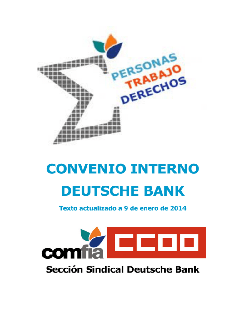 Convenio Interno Deutsche Bank Comfia CCOO