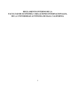 Reglamento Interno de la Facultad de Economía y Relaciones