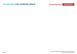 Calendario Cash Working Group | HumanitarianResponse