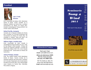 Song and Wind Brochure 2014 - Conservatorio de Música de