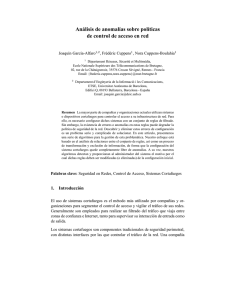 Análisis de anomalías sobre políticas de control de acceso en red