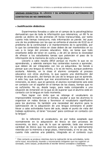 &bull; Justificaci&oacute;n did&aacute;ctica: Experimentos llevados a cabo en el campo