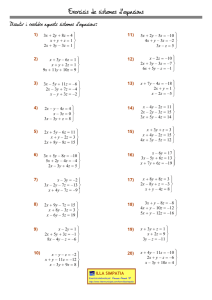 Exercicis de sistemes d`equacions