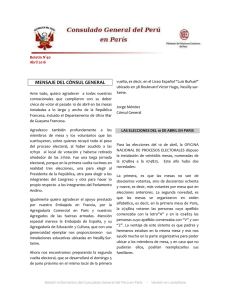 Boletín Consular de Abril 2016 - consulado general del perú en parís