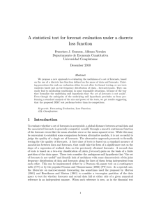 A statistical test for forecast evaluation under a discrete loss function