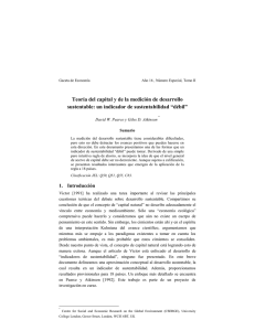 Teoría del capital y de la medición de desarrollo sustentable: un