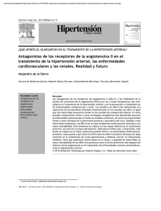 Antagonistas de los receptores de la angiotensina II en el
