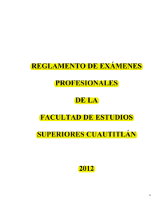 reglamento de exámenes profesionales de la facultad de