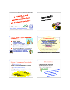formulación - Laboratorio FIRP