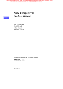 New perspectives on assessment - unesdoc