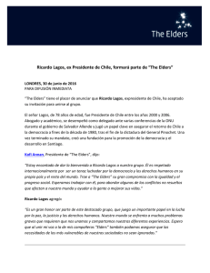 Ricardo Lagos, ex Presidente de Chile, formará parte de “The Elders”