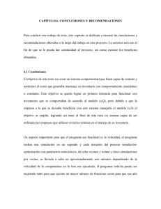 CAPÍTULO 6. CONCLUSIONES Y RECOMENDACIONES Para