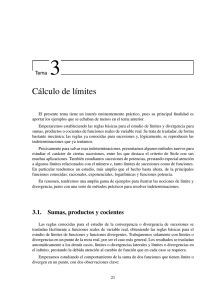 Tema 3. Cálculo de límites