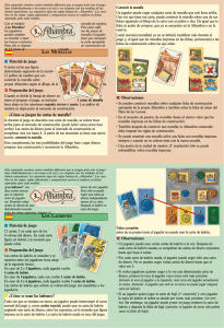 Observaciones Material de juego Preparación del juego