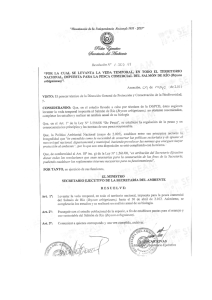 por la cual se levanta la veda temporal, en todo`el territorio