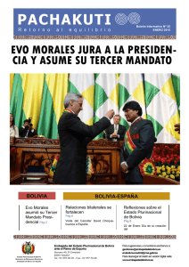 EVO MORALES JURA A LA PRESIDEN