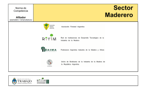 Sector Maderero - Ministerio de Trabajo, Empleo y Seguridad Social