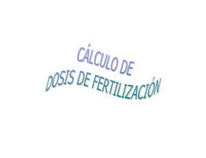 Cálculo de Fertilización