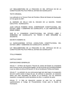 LEY REGLAMENTARIA DE LA FRACCION XV DEL ARTICULO 89