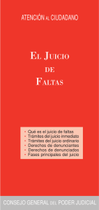 EL JUICIO DE FALTAS ATENCIÓN AL CIUDADANO