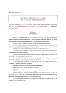 Ley 1641 - Juzgados Regionales Letrados
