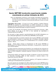 Sector MIPYME hondureño experimenta notable crecimiento en