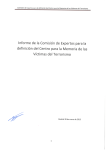 Informe dela Comisión de Expertos para la definición del Centro