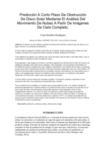 Predicción A Corto Plazo De Obstrucción De Disco Solar Mediante