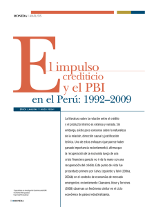 El Impulso Crediticio y el PBI en el Perú