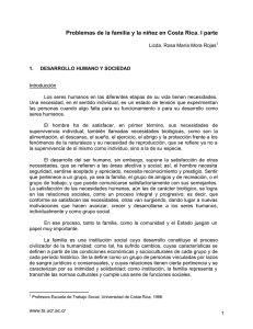 Problemas de la familia y la niñez en Costa Rica.