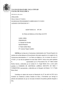 Sentencia de la sala de lo contencioso del TSJ de Baleares