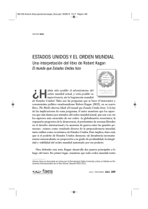 Estados Unidos y el orden mundial. Una interpretación del libro de