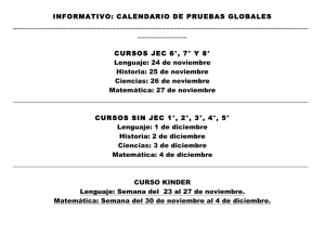 pruebas globales 2015 - Colegio Cristiano Los Heroes