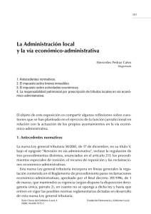 La Administración local y la vía económico