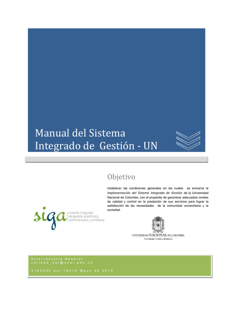 Manual del Sistema Integrado de Gestión - UN