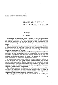 realidad y estilo en trabajos y d&iacute;as