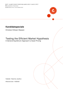 Testing the Efficient Market Hypothesis