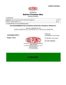 Etiqueta DuPont Premium Max
