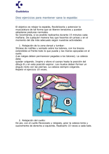 Diez ejercicios para mantener sana la espalda