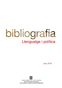 Llenguatge i política - Parlament de Catalunya